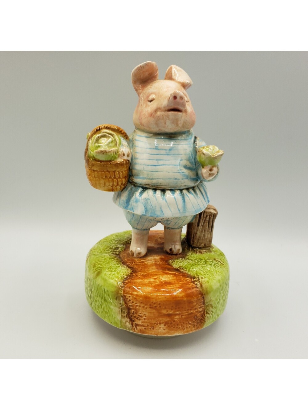 Beatrix Potter Music Box The Tale of Little Pig Robinson Schmid Ceramic
